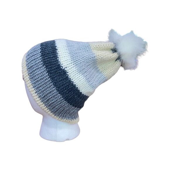 Handmade Knit Winter Stocking Cap Beanie Hat - Picture 3 of 4